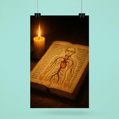 Ibn al Nafis anatomical manuscript and candle poster 6