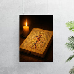 Ibn al Nafis anatomical manuscript and candle poster 7
