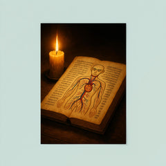 Ibn al Nafis anatomical manuscript and candle poster 8