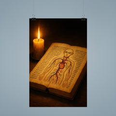 Ibn al Nafis anatomical manuscript and candle poster 9