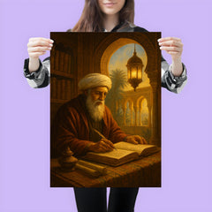 Ibn Arabi in illuminated Andalusian study poster 3
