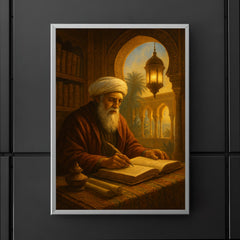 Ibn Arabi in illuminated Andalusian study poster 5