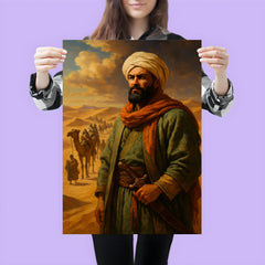 Ibn Battuta before caravan crossing the Sahara poster 3