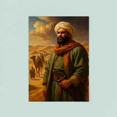 Ibn Battuta before caravan crossing the Sahara poster 8