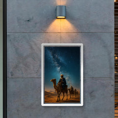 Ibn Battuta caravan beneath desert stars poster 2