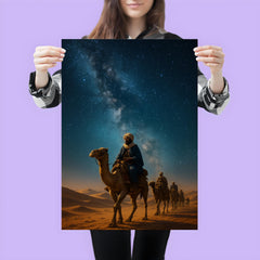 Ibn Battuta caravan beneath desert stars poster 3