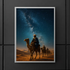 Ibn Battuta caravan beneath desert stars poster 5