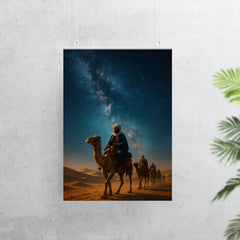 Ibn Battuta caravan beneath desert stars poster 7