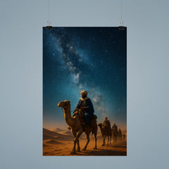 Ibn Battuta caravan beneath desert stars poster 9