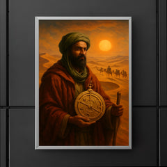 Ibn Battuta crossing Sahara with caravan astrolabe poster 5