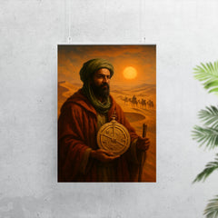Ibn Battuta crossing Sahara with caravan astrolabe poster 7