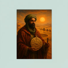 Ibn Battuta crossing Sahara with caravan astrolabe poster 8