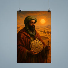Ibn Battuta crossing Sahara with caravan astrolabe poster 9