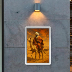 Ibn Battuta crossing Saharan caravan route poster 2