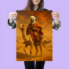 Ibn Battuta crossing Saharan caravan route poster 3