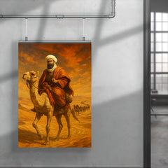 Ibn Battuta crossing Saharan caravan route poster 4