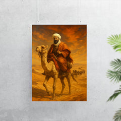 Ibn Battuta crossing Saharan caravan route poster 7