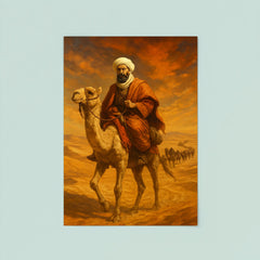 Ibn Battuta crossing Saharan caravan route poster 8