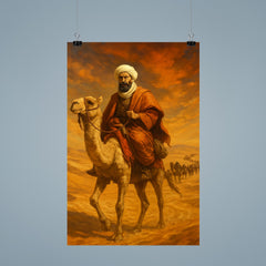 Ibn Battuta crossing Saharan caravan route poster 9