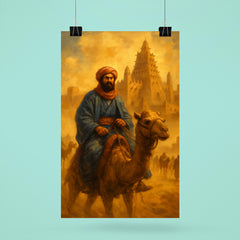 Ibn Battuta entering Timbuktu beneath caravan dust poster 6