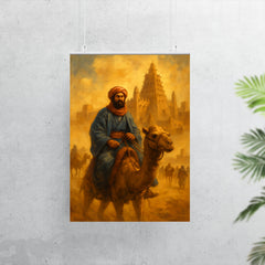 Ibn Battuta entering Timbuktu beneath caravan dust poster 7