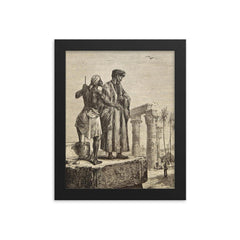 Ibn Battuta framed print on a plain backdrop in size 8"x10".