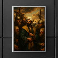 Ibn Fadlan among Volga Rus traders poster 5