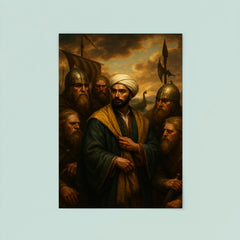 Ibn Fadlan among Volga Rus traders poster 8