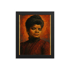 Ida B Wells framed print on a plain backdrop in size 8"x10".