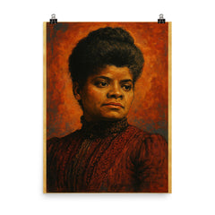 Ida B Wells poster on a plain backdrop in size 8"x10".