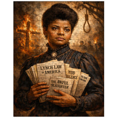 Ida B Wells with anti lynching pamphlets jigsaw puzzle