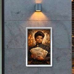 Ida B Wells with anti lynching pamphlets poster 2