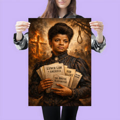 Ida B Wells with anti lynching pamphlets poster 3
