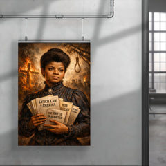 Ida B Wells with anti lynching pamphlets poster 4