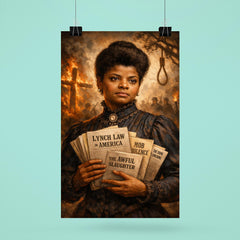 Ida B Wells with anti lynching pamphlets poster 6