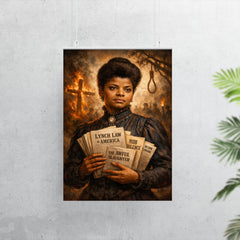 Ida B Wells with anti lynching pamphlets poster 7