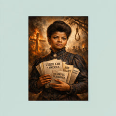 Ida B Wells with anti lynching pamphlets poster 8