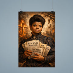 Ida B Wells with anti lynching pamphlets poster 9