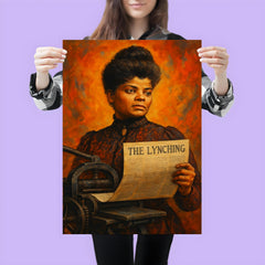 Ida B Wells with anti lynching press poster 3