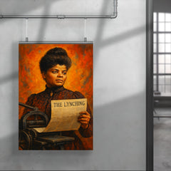 Ida B Wells with anti lynching press poster 4