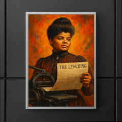 Ida B Wells with anti lynching press poster 5