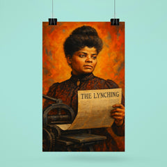 Ida B Wells with anti lynching press poster 6