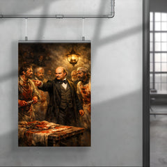 Ignaz Semmelweis confronting bloodstained doctors poster 4