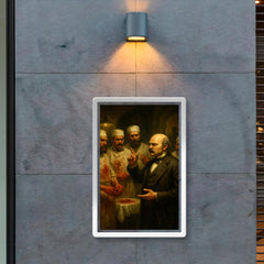 Ignaz Semmelweis confronting bloodstained surgeons poster 2