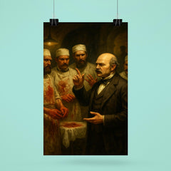 Ignaz Semmelweis confronting bloodstained surgeons poster 6