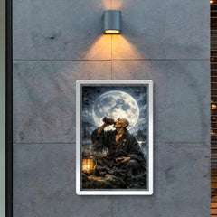 Ikkyu Sojun rogue zen monk drinking moonlight poster 2