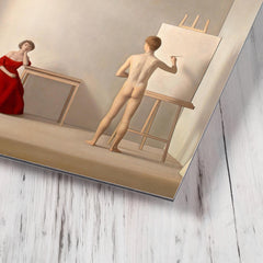 Il Pittore e la Modella by Antonio Bueno, 1952 metal print mockup