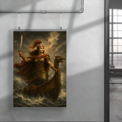 Illyrian queen Teuta on storm beaten galley poster 4