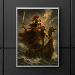 Illyrian queen Teuta on storm beaten galley poster 5