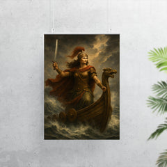 Illyrian queen Teuta on storm beaten galley poster 7